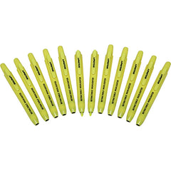 Ability One - Markers & Paintsticks; Type: Highlighter ; Color: Yellow ; Ink Type: Water Base ; Tip Type: Chisel - Exact Tool & Supply