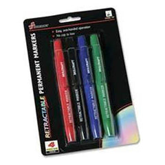 Ability One - Markers & Paintsticks; Type: Permanent Marker ; Color: Red; Black; Blue; Green ; Ink Type: Water Base ; Tip Type: Chisel - Exact Tool & Supply