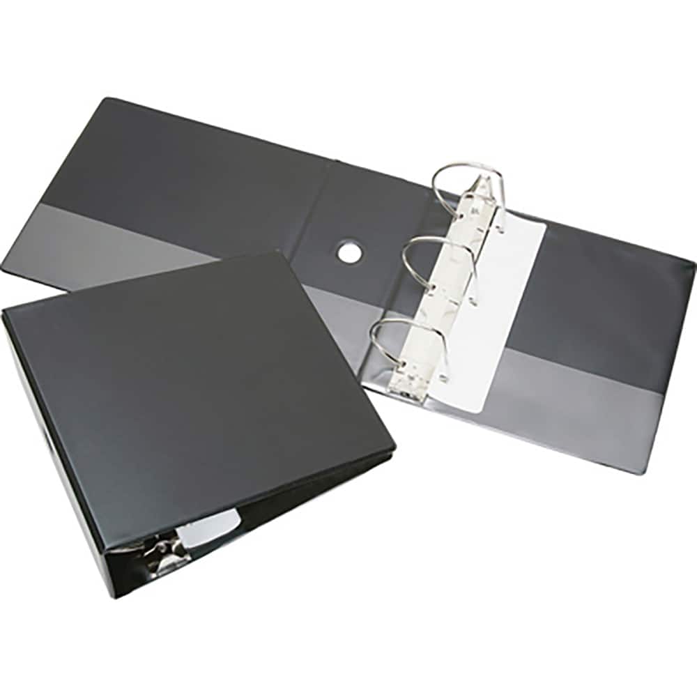 Ability One - Ring Binders; Binder Type: 3 Hole Binder ; Capacity: 5" ; Color: Black ; Material: Vinyl ; Size: 8-1/2 x 11 - Exact Tool & Supply