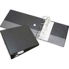 Ability One - Ring Binders; Binder Type: 3 Hole Binder ; Capacity: 5" ; Color: Black ; Material: Vinyl ; Size: 8-1/2 x 11 - Exact Tool & Supply