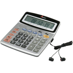 Ability One - Calculators; Type: Talking Calculator ; Type of Power: (2) AA ; Display Type: Digital ; Color: Silver - Exact Tool & Supply