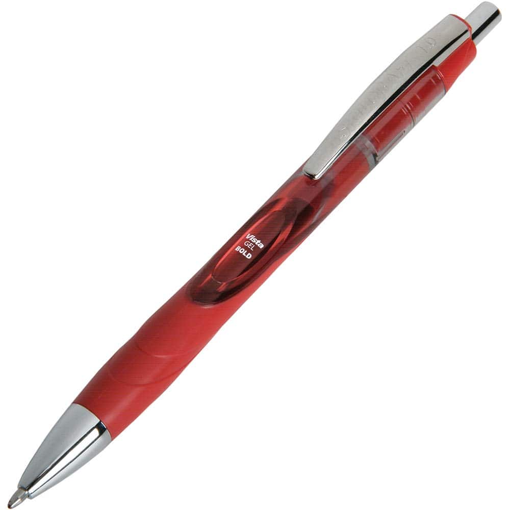 Ability One - Pens & Pencils; Type: Gel Pen ; Color: Red ; Tip Type: 1.0MM - Exact Tool & Supply
