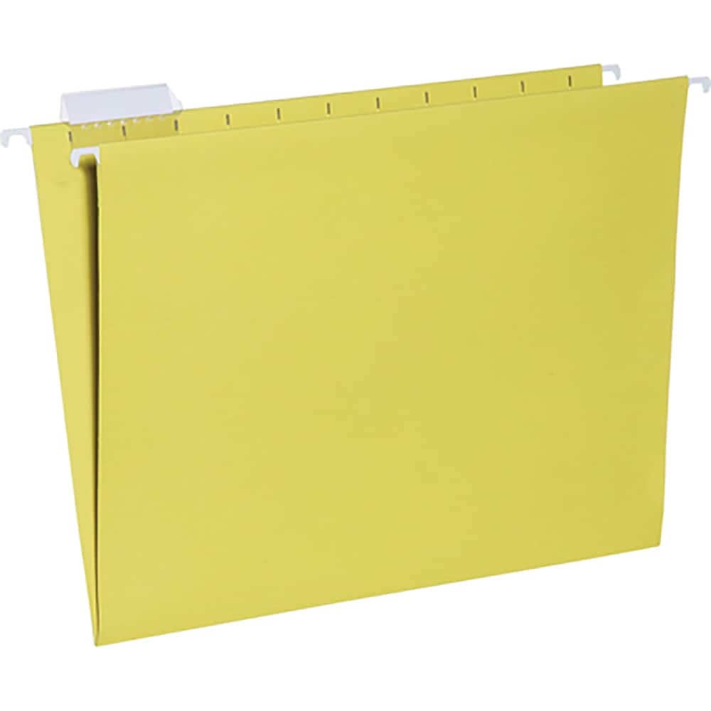 Ability One - File Folders, Expansion Folders & Hanging Files; Folder/File Type: Hanging File Folder ; Color: Yellow ; Index Tabs: Yes ; Tab Cut Location: 1/5 ; File Size: Letter ; Size: 8-1/2 x 11 - Exact Tool & Supply