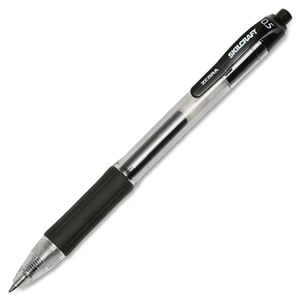 Ability One - Pens & Pencils; Type: Retractable Pen ; Color: Black ; Tip Type: Fine - Exact Tool & Supply