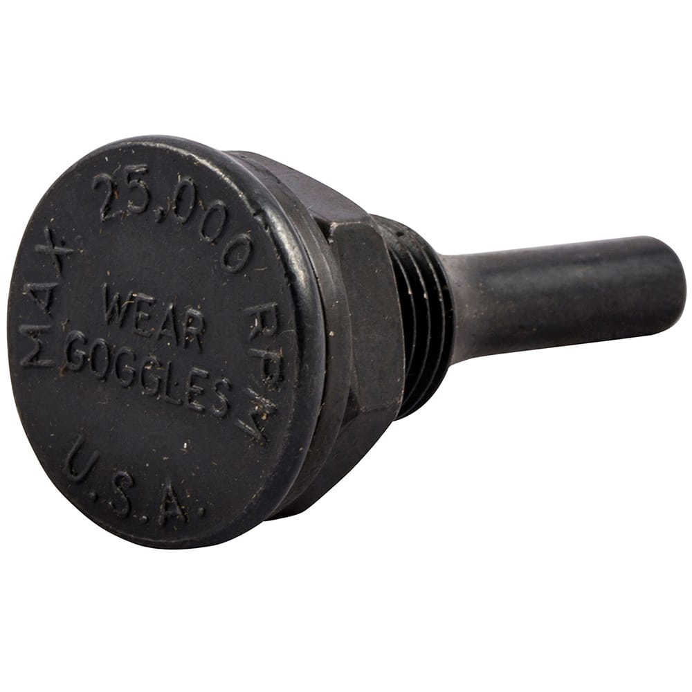 Norton - Brush Mounting Hardware; Mounting Hardware Type: Adapter ; Brush Compatibility: Wheel Brush ; Brush Size Compatibility (Inch): 3/8 ; Arbor Hole Size (Inch): 1/2 ; Shank Diameter (Inch): 1/4 - Exact Tool & Supply