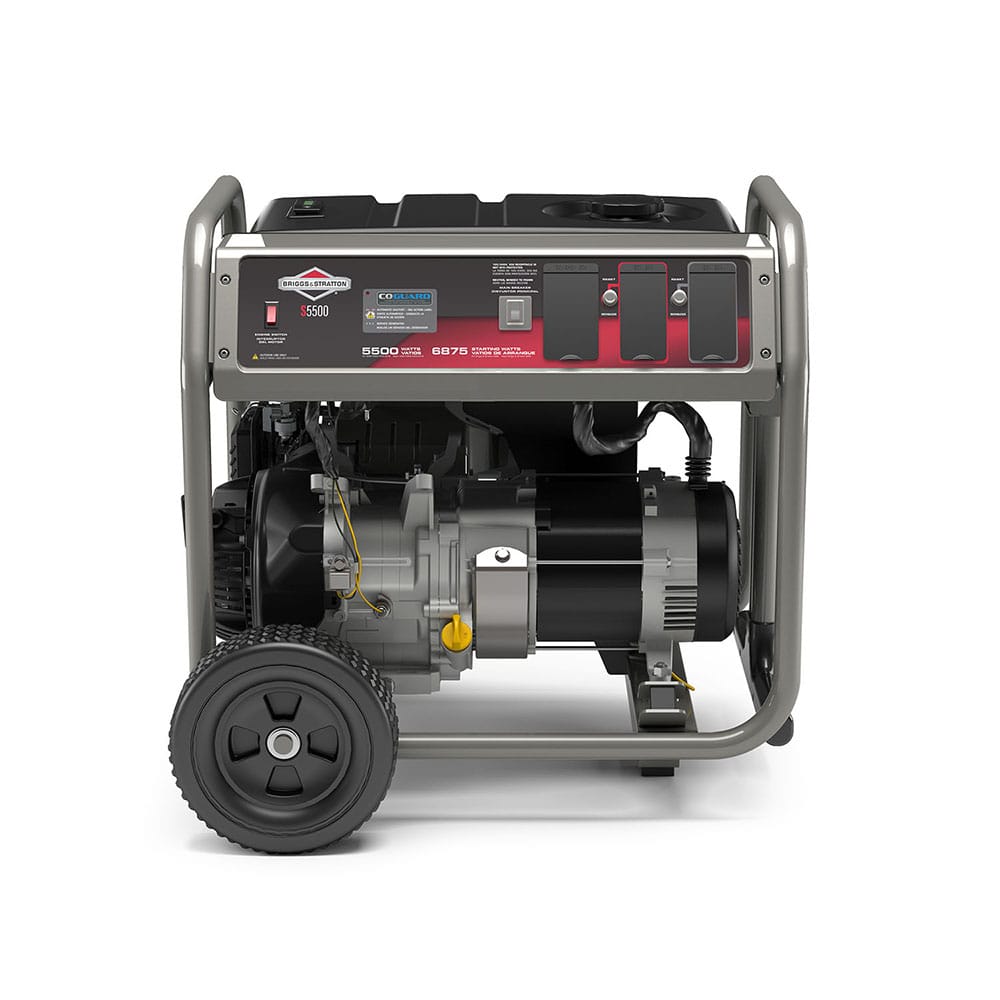 BRIGGS & STRATTON - Portable Power Generators; Fuel Type: Gasoline ; Starting Method: Recoil ; Wattage: 5500 ; Wattage (kW): 5.50 ; Run Time Full Load (Hours): 12 ; Run Time Half Load (Hours): 12.50 - Exact Tool & Supply