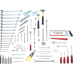 Wright Tool & Forge - Combination Hand Tool Sets; Tool Type: Industrial Maintenance Set ; Number of Pieces: 104.000 ; Drive Size (Inch): 1/4, 3/8, 1/2 ; Number of Points: 6, 12 ; Measurement Type: Inch ; Socket Depth: Standard - Exact Tool & Supply