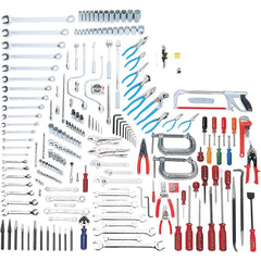 Wright Tool & Forge - Combination Hand Tool Sets; Tool Type: Intermediate Set ; Number of Pieces: 218.000 ; Drive Size (Inch): 1/4, 3/8, 1/2 ; Number of Points: 6, 8, 12 ; Measurement Type: Inch ; Socket Depth: Standard & Deep - Exact Tool & Supply