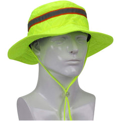 PIP - Hats, Headbands & Bandanas; Garment Style: Ranger Hat ; Garment Type: Cooling ; Garment Color: Hi-Viz Yellow ; Garment Material: Cotton; Hyperkewl ; Closure Type: Drawstring - Exact Tool & Supply