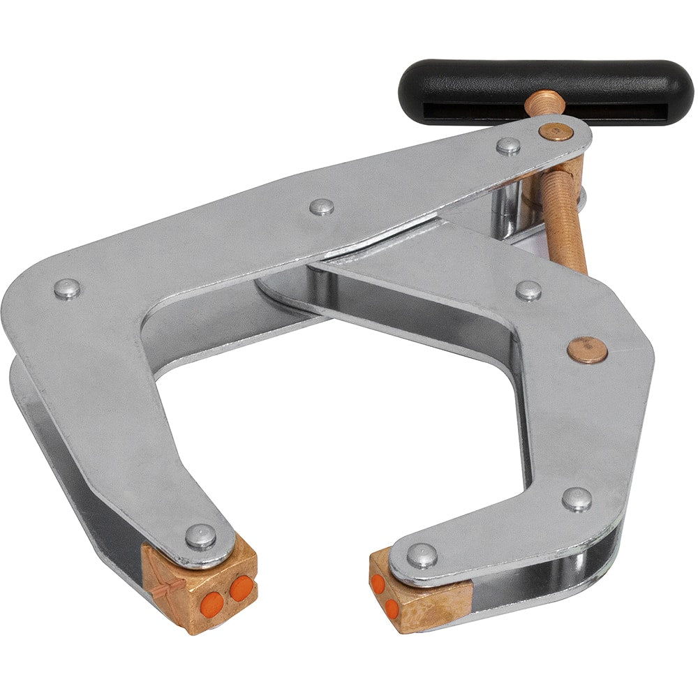 Kant Twist - Cantilever Clamps; Handle Style: Round Handle ; Maximum Opening Capacity (Inch): 6 ; Open Throat Depth (Inch): 5 ; Closed Throat Depth (Inch): 5 ; Jaw Material: Copper Plated Steel; Polyurethane ; Load Capacity (Lb.): 2000.000 - Exact Tool & Supply