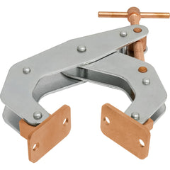 Kant Twist - Cantilever Clamps; Handle Style: T-Handle ; Maximum Opening Capacity (Inch): 4-1/2 ; Open Throat Depth (Inch): 2-3/8 ; Closed Throat Depth (Inch): 2-5/8 ; Jaw Material: Copper Plated Steel ; Load Capacity (Lb.): 1700.000 - Exact Tool & Supply