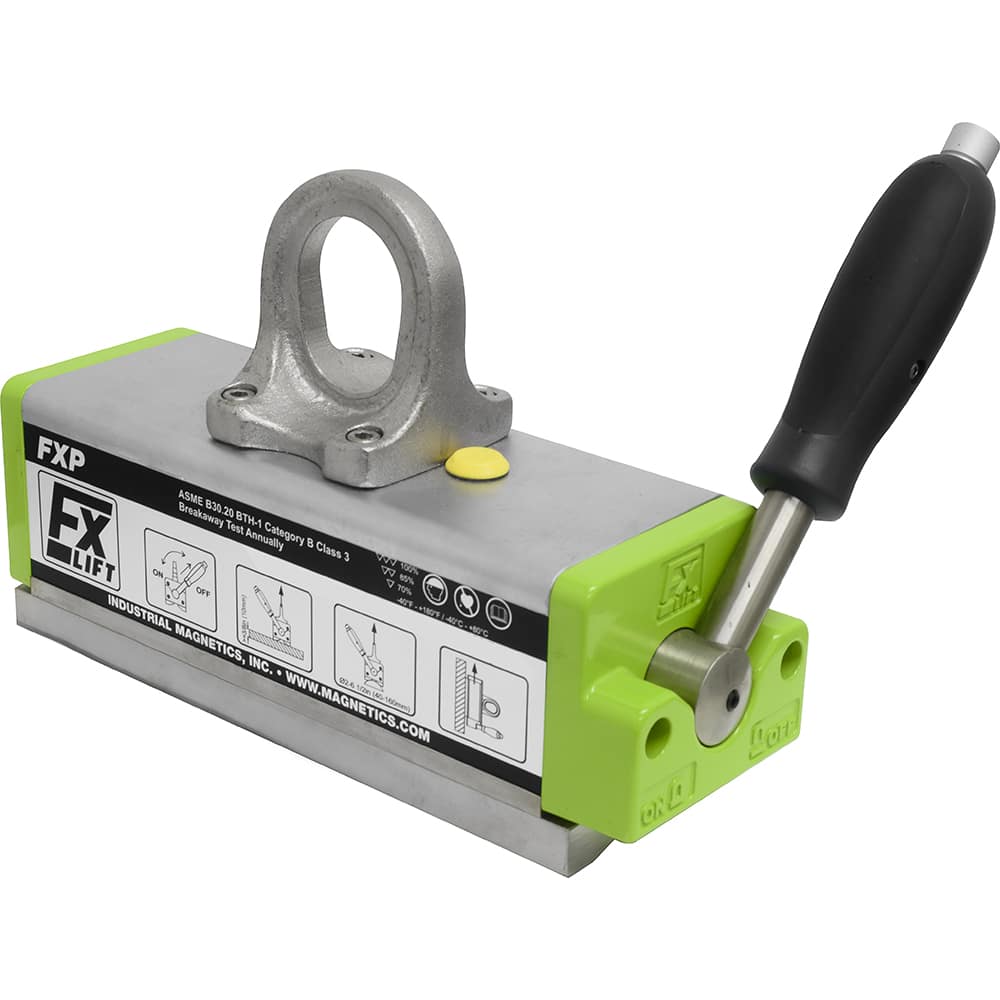 Mag-Mate - Lift Magnets; Type: Permanent Magnet ; Load Capacity (Lb.): 375.000 ; Load Capacity (Round Objects): 330.0 ; Height (Decimal Inch): 5.300000 ; Length (Decimal Inch): 7.7000 ; Width (Decimal Inch): 2.5000 - Exact Tool & Supply