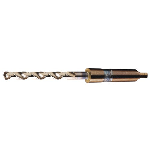 5/8 RHS / RHC HSS-CO 8% (M42) 135 Degree Notched Point Cobalt Taper Shank Drill - Straw / Gold Oxide - Exact Tool & Supply