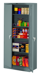 36"W x 18"D x 78"H Storage Cabinet, Knocked-Down, with 4 Adj. Shelves, Levelers, - Exact Tool & Supply