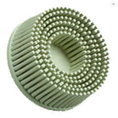 Scotch-Brite Roloc Bristle Disc RD-ZB 120 TR White 3″ × 5/8″ Tapered - Exact Tool & Supply