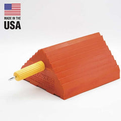 Checkers - Wheel Chocks Width (Inch): 8-1/2 Height (Inch): 5 - Exact Tool & Supply