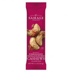 Sahale Snacks - Snacks, Cookies, Candy & Gum Breakroom Accessory Type: Nuts Breakroom Accessory Description: Glazed Mixes, Cashew Pom Vanilla, 1.5 oz, 18/Carton - Exact Tool & Supply