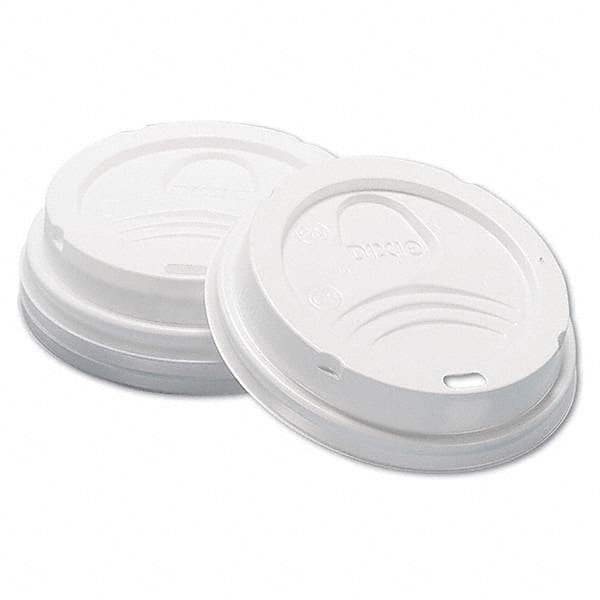 Dixie - Dome Hot Drink Lids, 8 oz Cups, White, 100/Sleeve, 10 Sleeves/Carton - Exact Tool & Supply