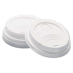 Dixie - Dome Hot Drink Lids, 8 oz Cups, White, 100/Sleeve, 10 Sleeves/Carton - Exact Tool & Supply