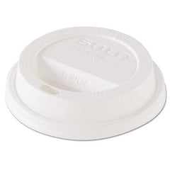 DART - Traveler Dome Hot Cup Lid, Fits 8 oz Cups, White, 100/Pack, 10 Packs/Carton - Exact Tool & Supply