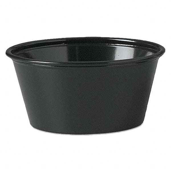 DART - Plastic Souffle Portion Cups, 3 1/4 oz, Black, 250/Bag, 2500/Carton - Exact Tool & Supply