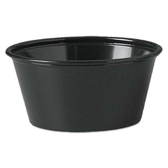 DART - Plastic Souffle Portion Cups, 3 1/4 oz, Black, 250/Bag, 2500/Carton - Exact Tool & Supply
