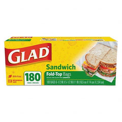Glad - Reclosable Food & Sandwich Bags Volume Capacity: 1 Gal. Width (Inch): 6-1/2 - Exact Tool & Supply