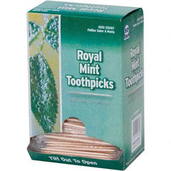 Royal Paper - Toiletries Type: Wood Toothpicks Container Type: Box - Exact Tool & Supply