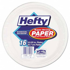 Hefty - Super Strong Paper Dinnerware, 10 1/8" Plate, Bagasse, 16/Pack, 12 Packs/Carton - Exact Tool & Supply