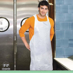 Royal Paper - Disposable & Chemical Resistant Aprons Garment Style: Bib Apron Garment Type: NonChemical Resistant - Exact Tool & Supply