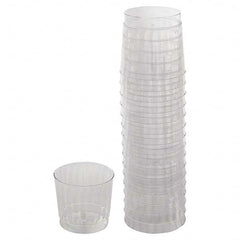 WNA - Classicware Tumblers, 9 oz, Plastic, Clear, Rocks Glass, 16/Bag, 15 Bag/Carton - Exact Tool & Supply