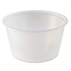 Fabri-Kal - Portion Cups, 4 oz, Clear, 125/Sleeve, 20 Sleeves/Carton - Exact Tool & Supply