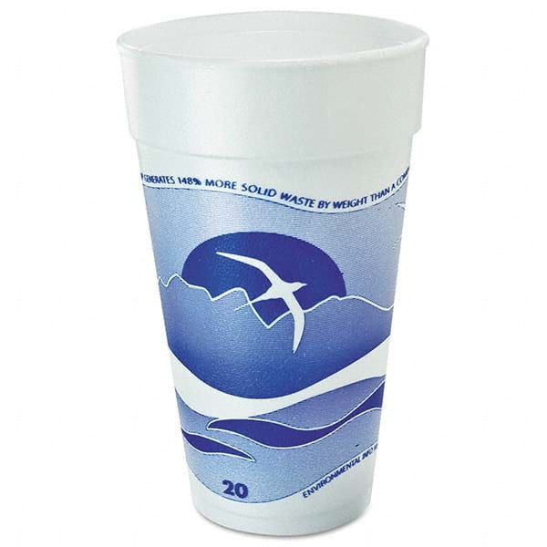 Horizon Foam Cup, Hot/Cold, 20 oz, Printed, Blueberry/White, 25/Bag, 20/CT White, Blueberry