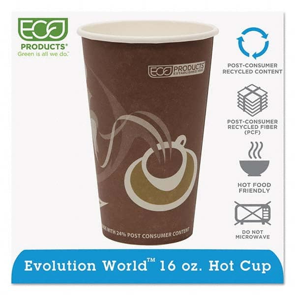 ECO PRODUCTS - Evolution World 24% Recycled Content Hot Cups - 16 oz, 50/PK, 20 PK/CT - Exact Tool & Supply
