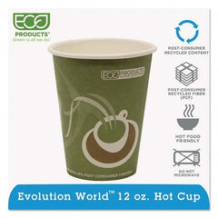 ECO PRODUCTS - Evolution World 24% Recycled Content Hot Cups - 12 oz, 50/PK, 20 PK/CT - Exact Tool & Supply