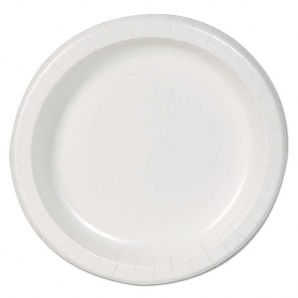 Dixie Basic - Basic Paper Dinnerware, Plates, White, 8.5" Diam, 125/Pack, 4/Carton - Exact Tool & Supply