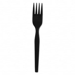 Dixie - SmartStock Plastic Cutlery Refill, Forks, 6", Black, 40/Pack, 24 Packs/CT - Exact Tool & Supply
