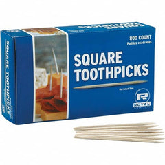 Royal Paper - Toiletries Type: Wood Toothpicks Container Type: Box - Exact Tool & Supply