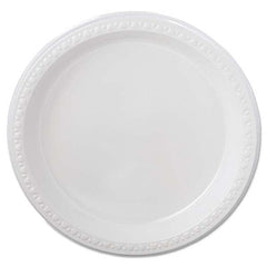 Chinet - Heavyweight Plastic Plates, 9" Diam, White, 125/Pack, 4 Packs/CT - Exact Tool & Supply