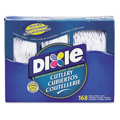 Dixie - Combo Pack, Tray/Plastic Utensils, 56 Forks, 56 Knives, 56 Spoons, 6 Packs - Exact Tool & Supply