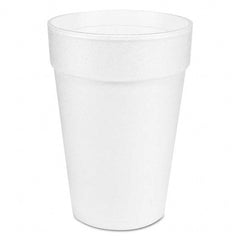 DART - Large Foam Drink Cup, 14 oz, Hot/Cold, White, 25/Bag, 40 Bags/Carton - Exact Tool & Supply
