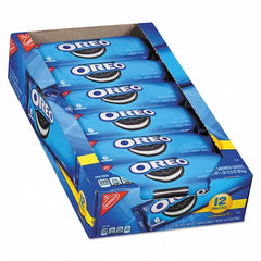 Nabisco - Snacks, Cookies, Candy & Gum Breakroom Accessory Type: Cookies Breakroom Accessory Description: Oreo Cookies Single Serve Packs, Chocolate, 2.4oz Pack, 6 Cookies/Pack, 12Pk/Bx - Exact Tool & Supply