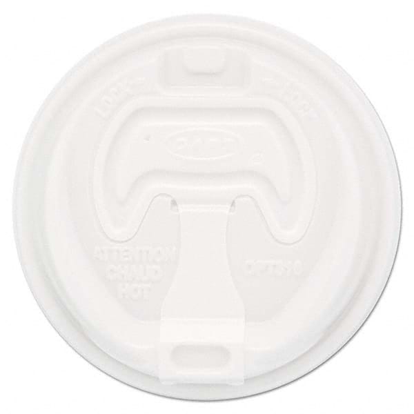 DART - Optima Reclosable Lid, 12-24 oz Foam Cups, White, 100/Bag - Exact Tool & Supply