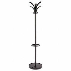 Alba - Coat Racks, Hooks & Shelving Type: Floor Rack Number of Hooks: 9 - Exact Tool & Supply