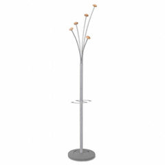Alba - Coat Racks, Hooks & Shelving Type: Floor Rack Number of Hooks: 5 - Exact Tool & Supply