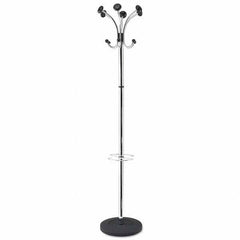 Alba - Coat Racks, Hooks & Shelving Type: Floor Rack Number of Hooks: 12 - Exact Tool & Supply