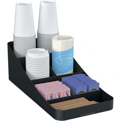 Mind Reader - Condiments & Dispensers Breakroom Accessory Type: Condiment Dispenser Breakroom Accessory Description: Trove Seven-Compartment Coffee Condiment Organizer - Exact Tool & Supply