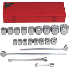 Wright Tool & Forge - 21 Pc 1" Drive Socket Set - Exact Tool & Supply
