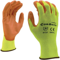 Cordova - Size 2XL (11) Polyurethane Coated Polyester & Polyurethane High Visibility Work Gloves - Exact Tool & Supply