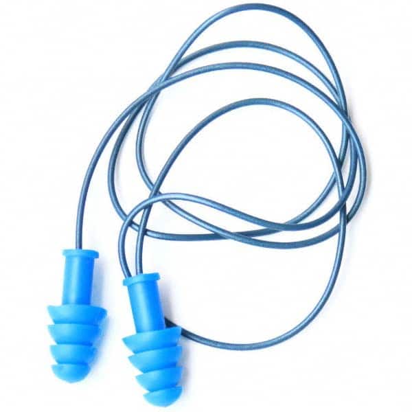 Cordova - 100 1-Pack Pairs Reusable Corded 27 dB Flanged Earplugs - Exact Tool & Supply